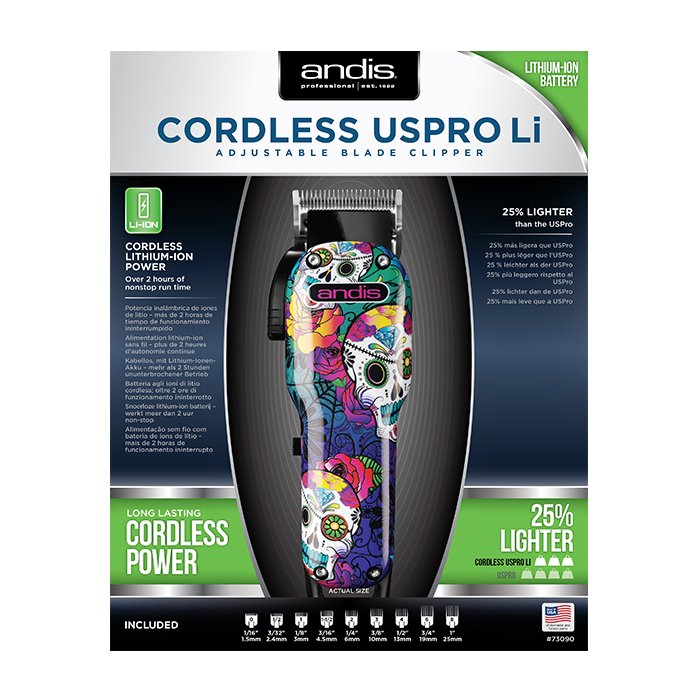 ANDIS Cordless US PRO Li Clipper Sugar Skull Clipper