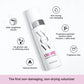 Bottle of Xtra Large volumizer with features listed on a white background