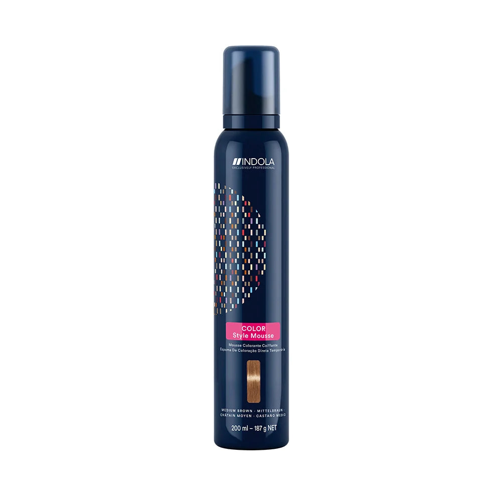 Indola hair product bottle on a white background