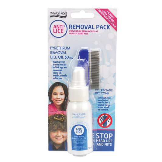 NATURAL LOOK Anti Lice Removal Pack 50ml + Comb 2pc