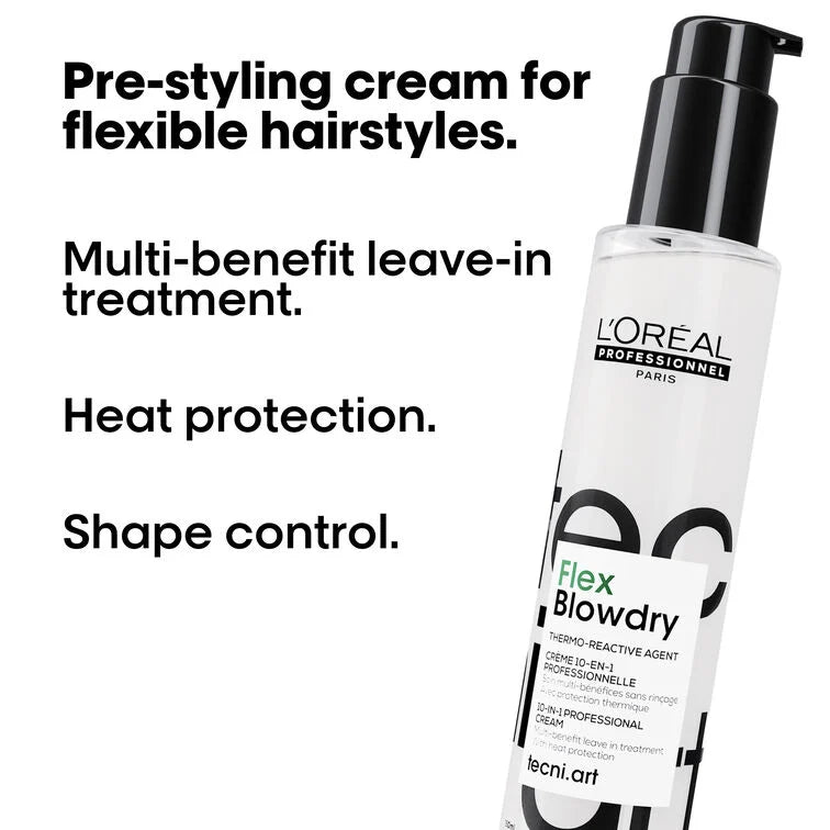 L'Oreal hair care product with text highlighting features on a white background