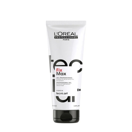 L'Oreal Professionnel tecni.art Fix Max gel tube on a white background