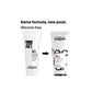 Two L'Oreal Tecni Art Fix Max hair product tubes with an arrow pointing from old packaging to new packaging on a white background.