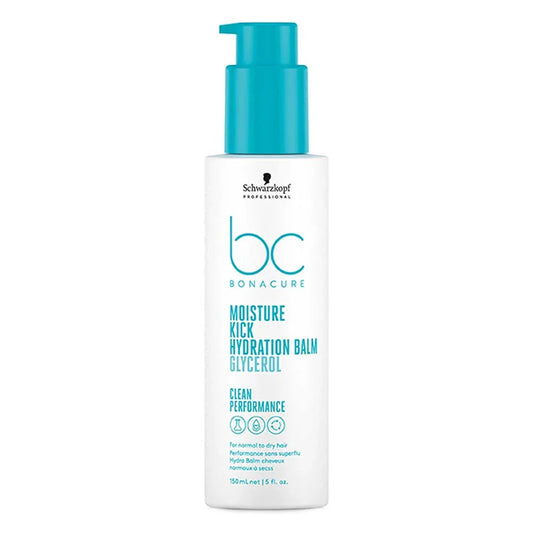 Schwarzkopf Bonacure bottle with blue cap on a white background
